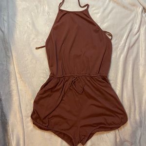 Pacsun Burgundy Halter Romper